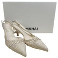 Load image into Gallery viewer, Jonathan Simkhai Ivory Leather Open Weave Slingback Pumps
