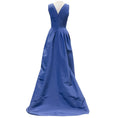 Load image into Gallery viewer, Carolina Herrera Blue Silk Taffeta Gown / Formal Dress