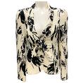 Load image into Gallery viewer, Armani Collezioni Ivory / Black Floral Wool and Silk Jacket