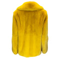 Load image into Gallery viewer, Yves Salomon Yellow Single Breasted Rex Rabbit Fur Coat
