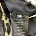 Load image into Gallery viewer, Yves Salomon Grey / Black Leopard Printed Silk Lined Goat Fur Coat