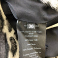 Load image into Gallery viewer, Yves Salomon Grey / Black Leopard Printed Silk Lined Goat Fur Coat
