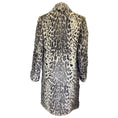 Load image into Gallery viewer, Yves Salomon Grey / Black Leopard Printed Silk Lined Goat Fur Coat