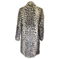 Load image into Gallery viewer, Yves Salomon Grey / Black Leopard Printed Silk Lined Goat Fur Coat
