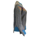 Load image into Gallery viewer, Sacai Grey / Blue Multi Patchwork Cable Knit Wool Sweater