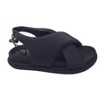 Load image into Gallery viewer, Giaborghini Black Puffy Cross Strap Sandals

