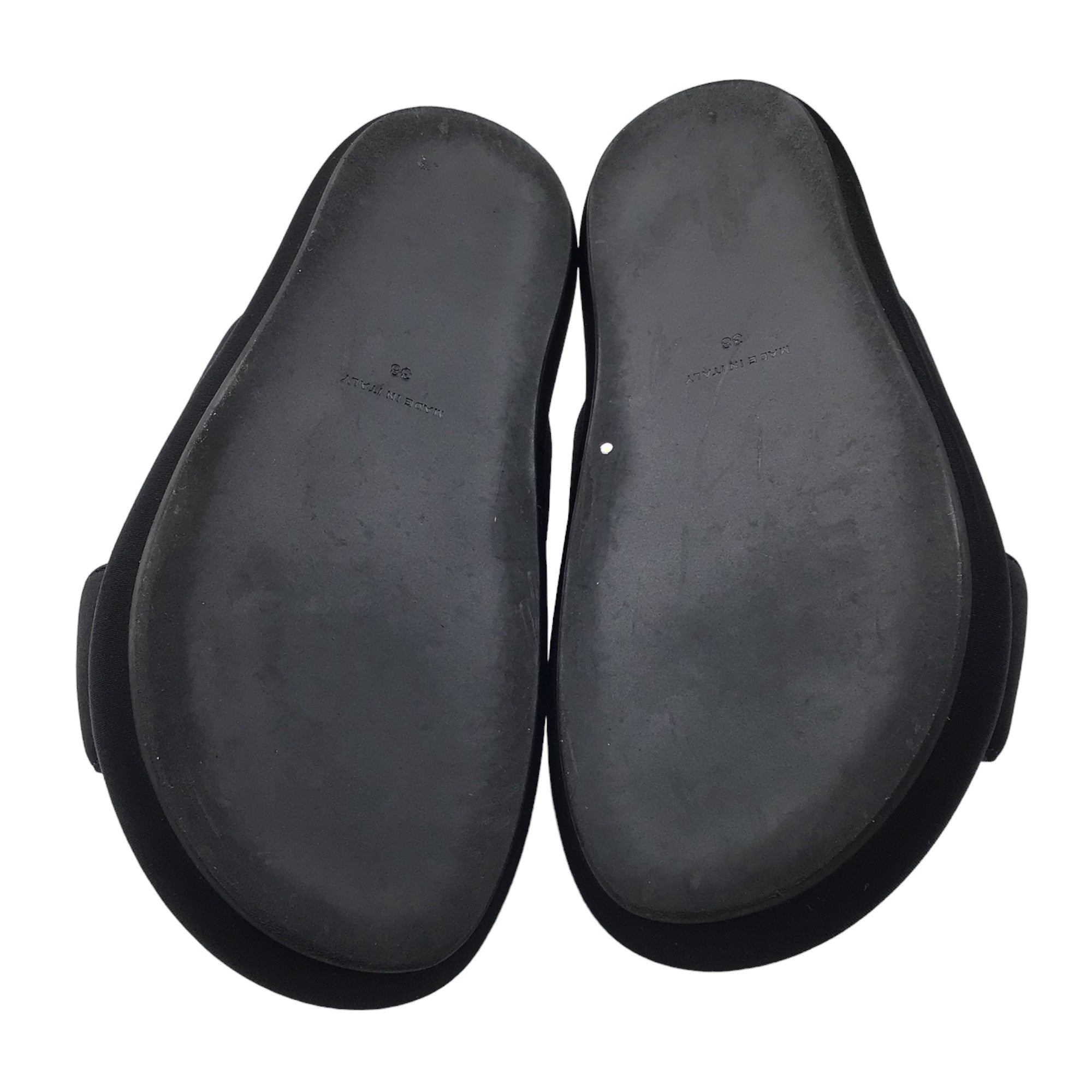 Giaborghini Black Puffy Cross Strap Sandals