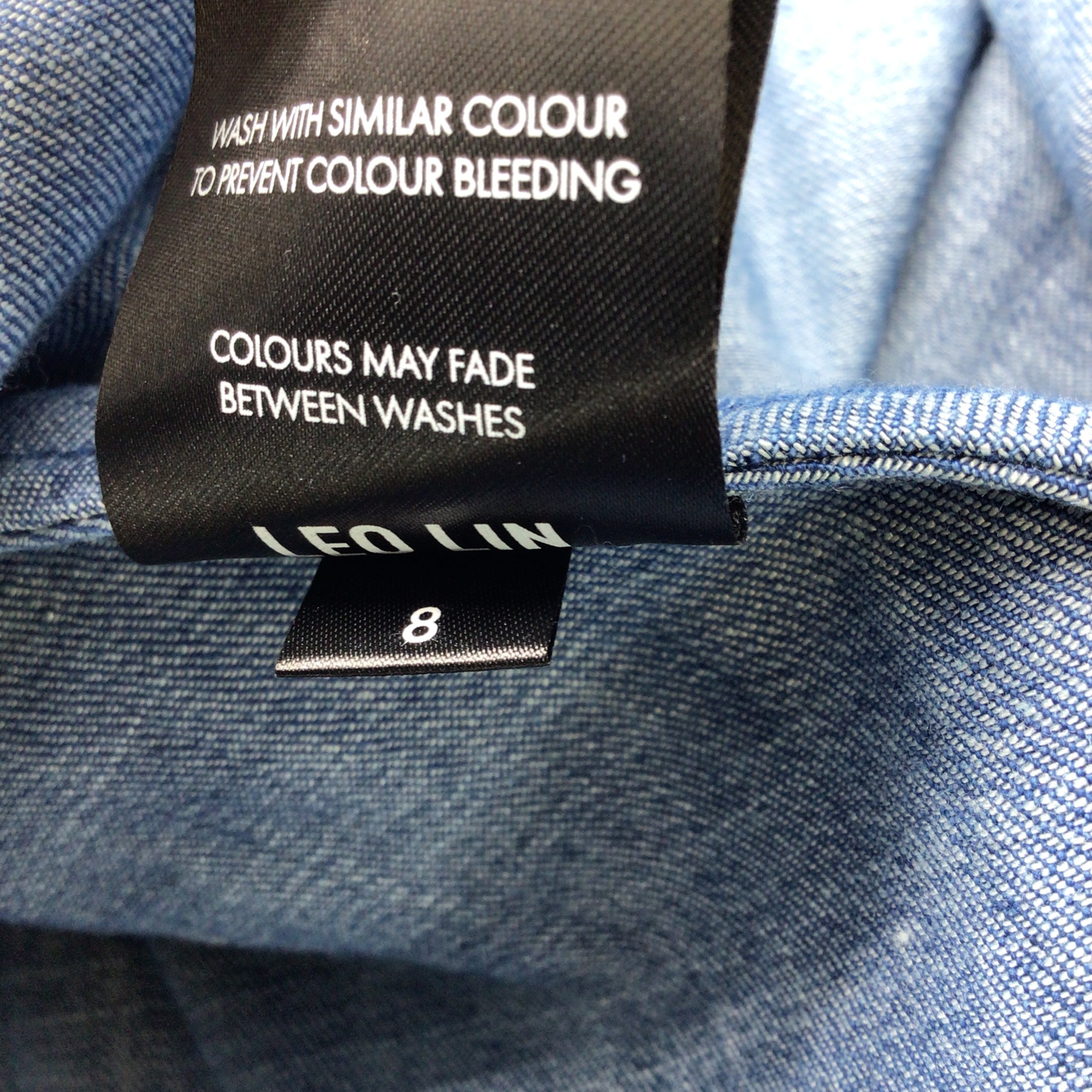 Leo Lin Blue Cut-Out Detail Sleeveless Denim Dress