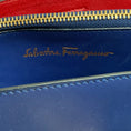 Load image into Gallery viewer, Salvatore Ferragamo Cobalt Leather Marlene Tote