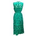 Load image into Gallery viewer, Self-Portrait Green 3D Cotton Lace Midi Dress