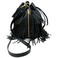 Load image into Gallery viewer, Saint Laurent Black Leather Fringe Emmanuelle Shoulder Bag