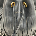 Load image into Gallery viewer, Saint Laurent Black Leather Fringe Emmanuelle Shoulder Bag