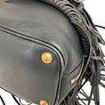Load image into Gallery viewer, Saint Laurent Black Leather Fringe Emmanuelle Shoulder Bag