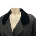 Load image into Gallery viewer, Balenciaga Black Double Breasted Mid Length Coat with Velvet Collar