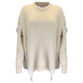 Load image into Gallery viewer, Christopher Kane Beige 2018 Crystal Embellished Wool Knit Sweater