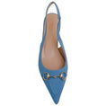Load image into Gallery viewer, Gucci Light Blue GG Horsebit Singback Flats