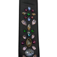 Load image into Gallery viewer, Ralph Lauren Collection Black Multi Stone Embellished Leather Bag Strap