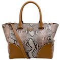 Load image into Gallery viewer, Prada Peach Ombre Snakeskin / Leather Tote