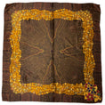 Load image into Gallery viewer, Chanel Brown / Burgundy / Gold Multi Jewel Print Square Silk Twill Scarf