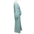 Load image into Gallery viewer, Scanlan Theodore Sky Blue Printed Tie Front Linen Maxi Dress
