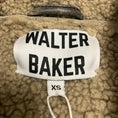 Load image into Gallery viewer, Walter Baker Black Sand / Beige Richie Leather Jacket with Faux Shearling Fur Lining