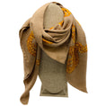Load image into Gallery viewer, Chanel Taupe / Gold CC Logo Chain Print Square Silk Twill Scarf