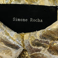 Load image into Gallery viewer, Simone Rocha Gold Metallic Sleeveless Textured Jacquard Midi Dress