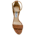 Load image into Gallery viewer, Jimmy Choo Tan / Gold Embellished Cork Edina 85 Sandals