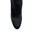 Load image into Gallery viewer, Tod's Black Leather Trimmed Calf Hair High Heeled Tall Boots