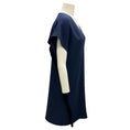 Load image into Gallery viewer, Derek Lam 10 Crosby Midnight Blue Fringe Crepe Dress