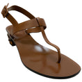 Load image into Gallery viewer, Gucci Brown Leather T Strap Sandals with Bamboo Heel