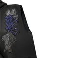 Load image into Gallery viewer, Albino Teodoro Navy Blue Bead Embellished Wool and Angora Long Vest