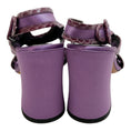 Load image into Gallery viewer, Dries van Noten Purple Satin Sandals with Snake Trim