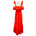 Load image into Gallery viewer, Self-Portrait Bright Orange Eyelet Maxi Dress