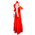 Load image into Gallery viewer, Self-Portrait Bright Orange Eyelet Maxi Dress