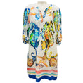 Load image into Gallery viewer, Sara Roka White Multi Linen Candely Dress