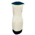 Load image into Gallery viewer, Donald Deal Ivory / Green / Navy Sleeveless Silk Crepe Shift Dress