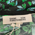 Load image into Gallery viewer, Diane Von Furstenberg Grape Leaf Black New Luella Wrap Dress
