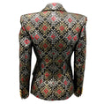 Load image into Gallery viewer, Balmain Black / Red / Silver / Gold Metallic Jacquard Blazer