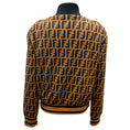 Load image into Gallery viewer, Fendi Brown / Black Mink Fur and Stretch Jacquard Knit FF Bomber Jacket