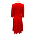Load image into Gallery viewer, Oscar de la Renta Red Flared Wool Crepe Swing Dress
