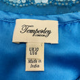 Load image into Gallery viewer, Temperley London Blue Bead Embellished Cold Shoulder Silk Chiffon Mini Dress