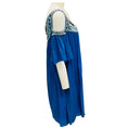 Load image into Gallery viewer, Temperley London Blue Bead Embellished Cold Shoulder Silk Chiffon Mini Dress