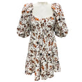 Load image into Gallery viewer, Acler White / Brown Jungle Print Dewey Dress