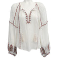 Load image into Gallery viewer, Isabel Marant Etoile Ecru / Ochre Embroidered Fernanda Blouse