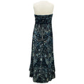 Load image into Gallery viewer, Jean Paul Gaultier Soleil Navy Blue Multi Strapless Mesh Tulle Midi Dress with Belt