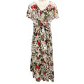 Load image into Gallery viewer, Erdem White / Red Algarve Floral-Print Ruffle Maxi Dress