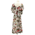 Load image into Gallery viewer, Erdem White / Red Algarve Floral-Print Ruffle Maxi Dress
