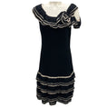 Load image into Gallery viewer, Philosphy di Alberta Ferretti Black / Beige Mohair Knit Dress