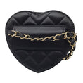 Load image into Gallery viewer, Chanel Black 2022 Quilted Lambskin Leather Mini Heart Handbag / Belt Bag
